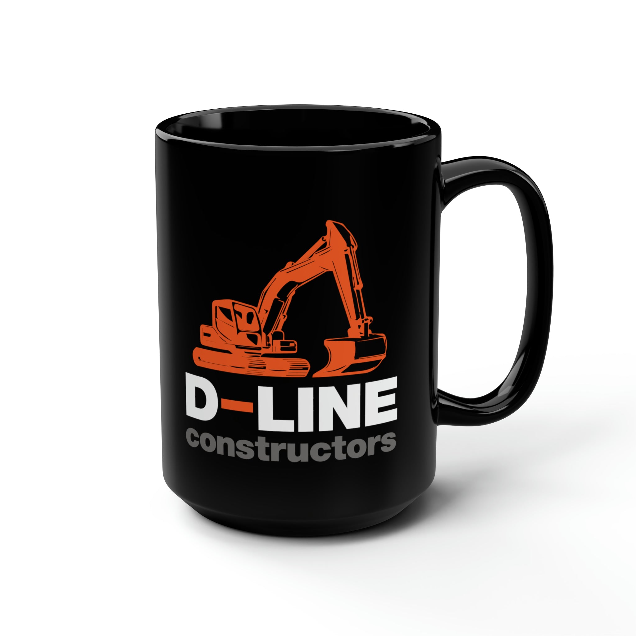 DL Constructors Ceramic Black Mug, 15oz