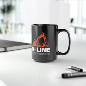 DL Constructors Ceramic Black Mug, 15oz