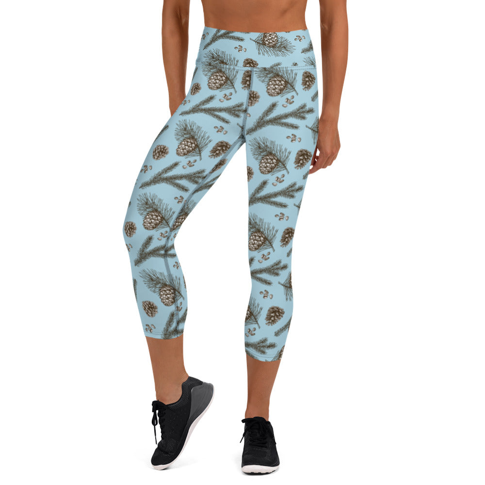 Pine cone Capri workout pants