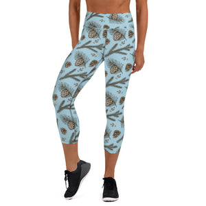 Pine cone Capri workout pants