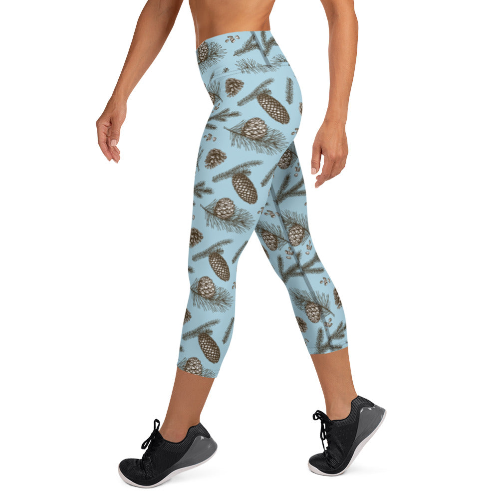 Pine cone Capri workout pants