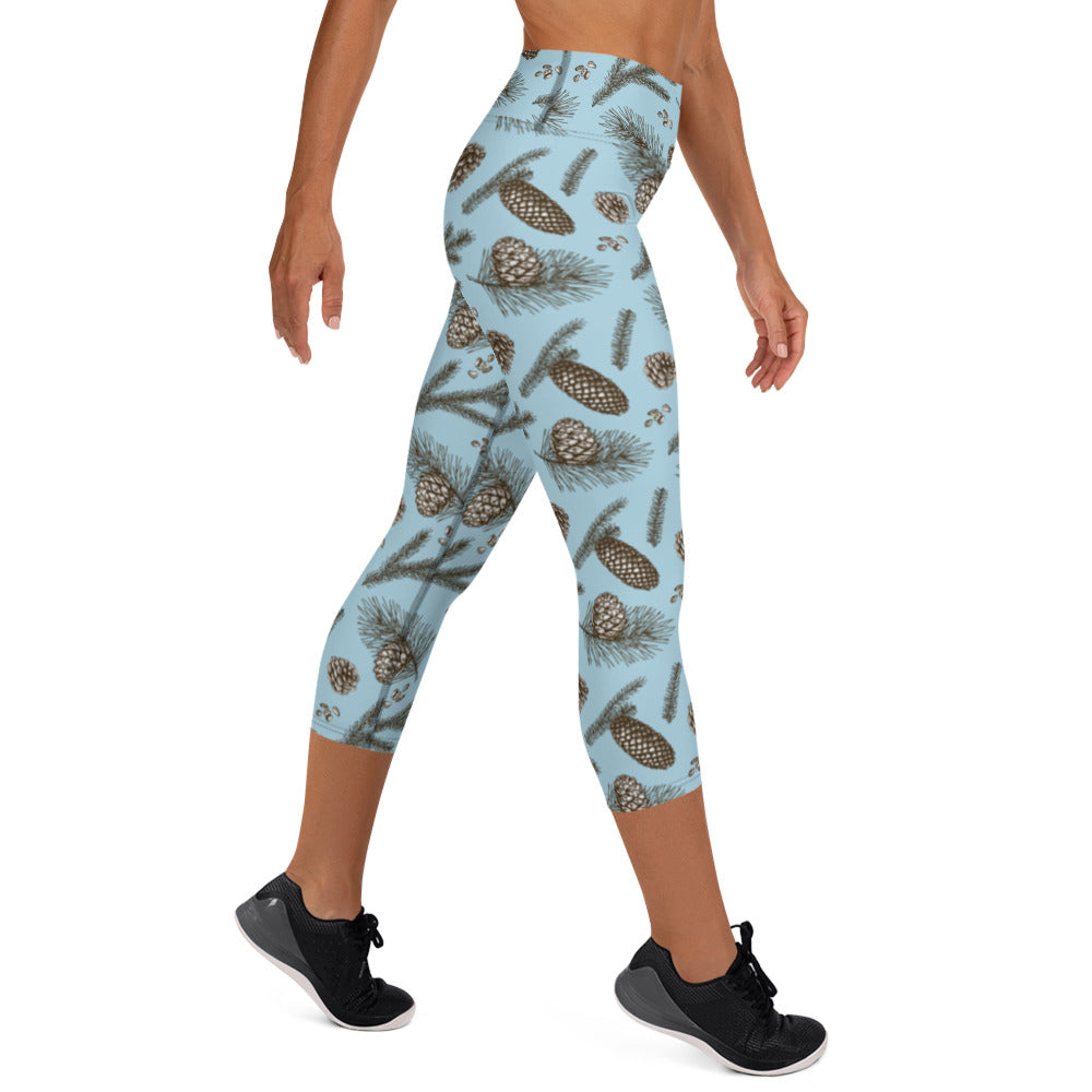 Pine cone Capri workout pants